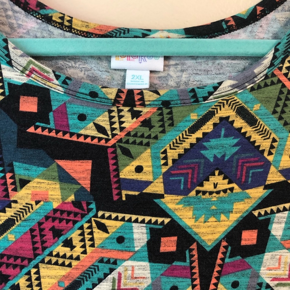 2XL Short Sleeved Multicolor Dress